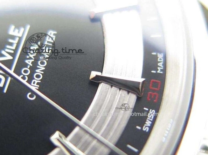 0805 De Ville Hour Vision Co-Axial 41mm SS V6F Best Edition Black Dial On SS Bracelet A BestValue 8277
